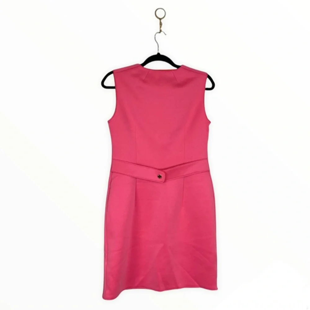 Tory Burch Women’s Sleeveless Scuba Mini Dress with Zipper & Flap Pocket - Picture 5 of 10